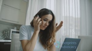 Lady on phone with FA Logo2